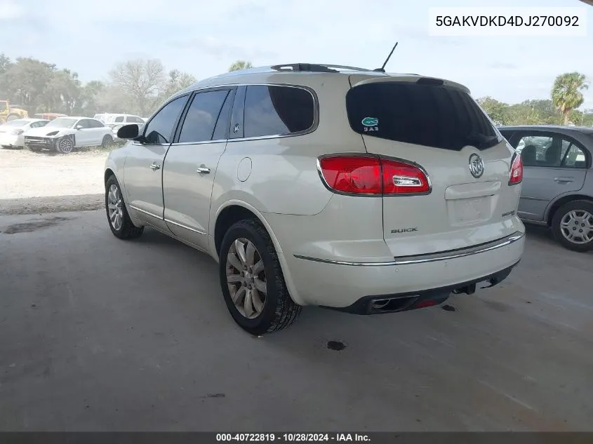 5GAKVDKD4DJ270092 2013 Buick Enclave Premium