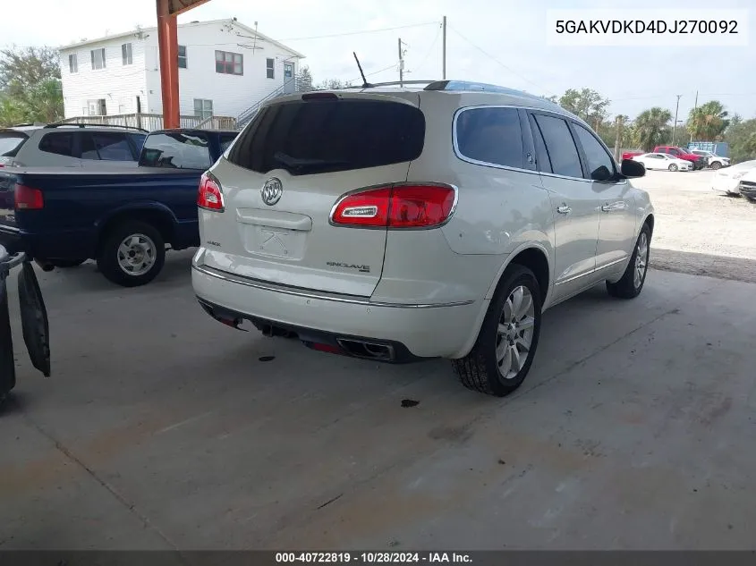 2013 Buick Enclave Premium VIN: 5GAKVDKD4DJ270092 Lot: 40722819