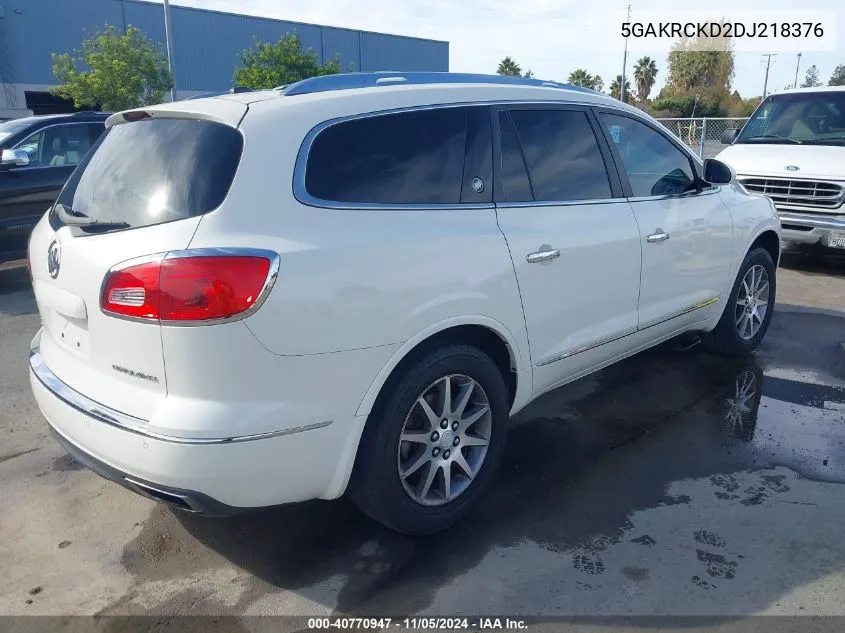 2013 Buick Enclave Leather VIN: 5GAKRCKD2DJ218376 Lot: 40770947