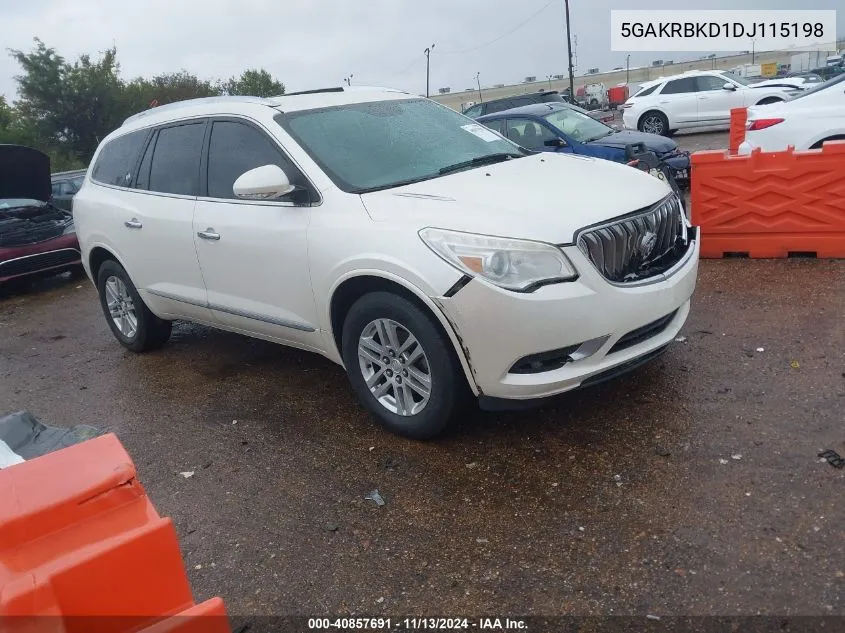 2013 Buick Enclave Convenience VIN: 5GAKRBKD1DJ115198 Lot: 40857691