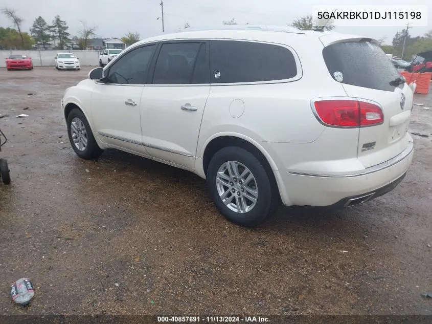 2013 Buick Enclave Convenience VIN: 5GAKRBKD1DJ115198 Lot: 40857691