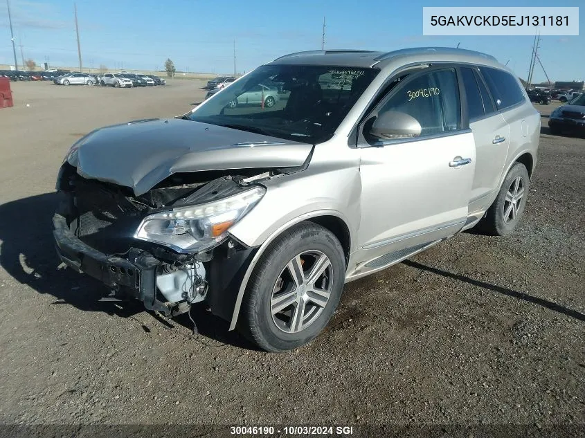 2014 Buick Enclave VIN: 5GAKVCKD5EJ131181 Lot: 30046190