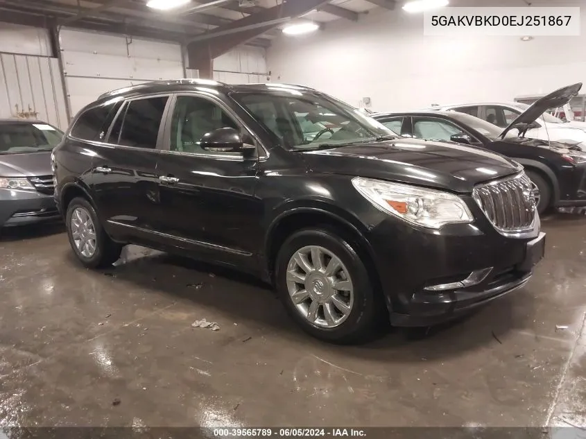 5GAKVBKD0EJ251867 2014 Buick Enclave Leather