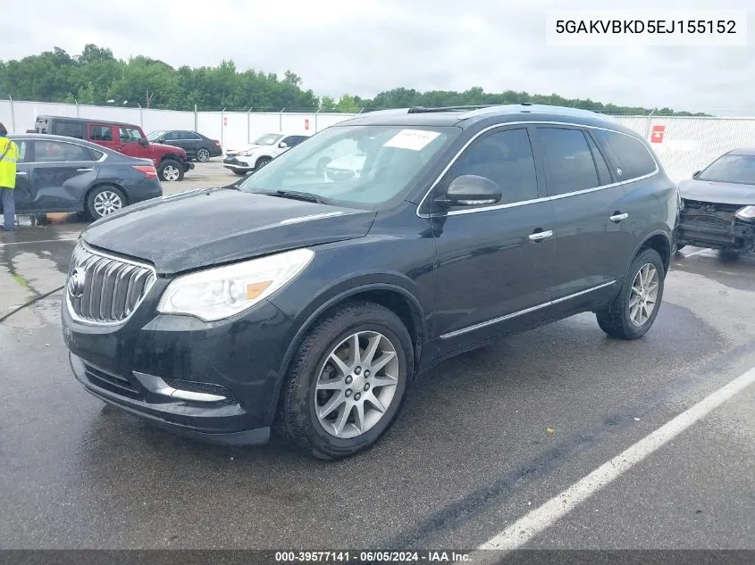 2014 Buick Enclave Leather VIN: 5GAKVBKD5EJ155152 Lot: 39577141