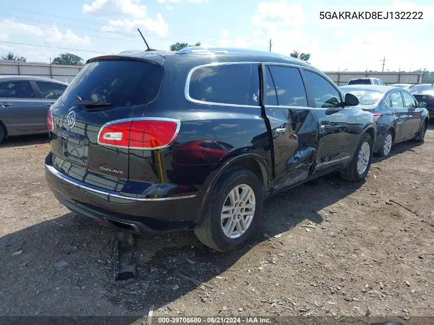 5GAKRAKD8EJ132222 2014 Buick Enclave Convenience