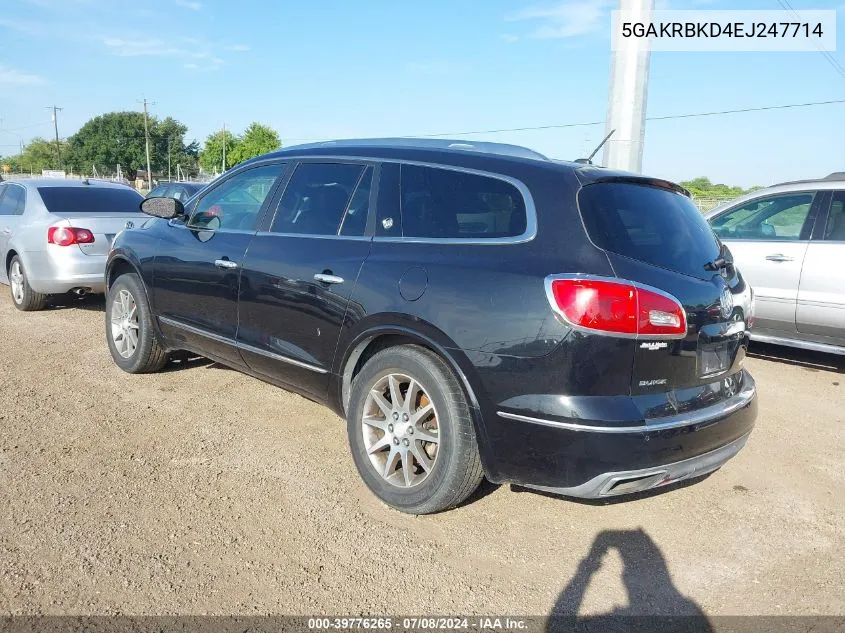 2014 Buick Enclave Leather VIN: 5GAKRBKD4EJ247714 Lot: 39776265