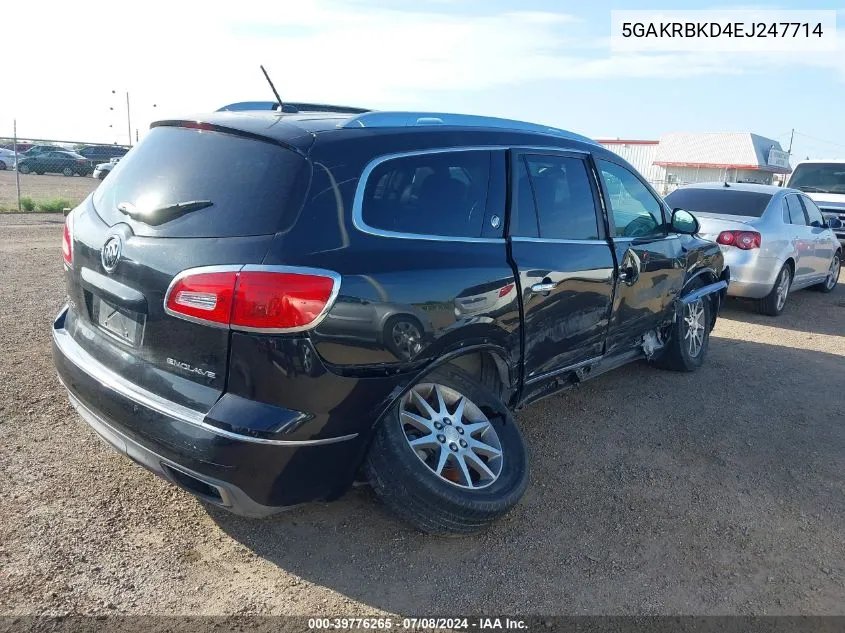 2014 Buick Enclave Leather VIN: 5GAKRBKD4EJ247714 Lot: 39776265