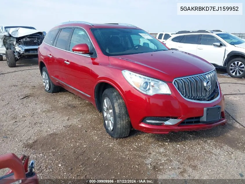 2014 Buick Enclave Leather VIN: 5GAKRBKD7EJ159952 Lot: 39909986