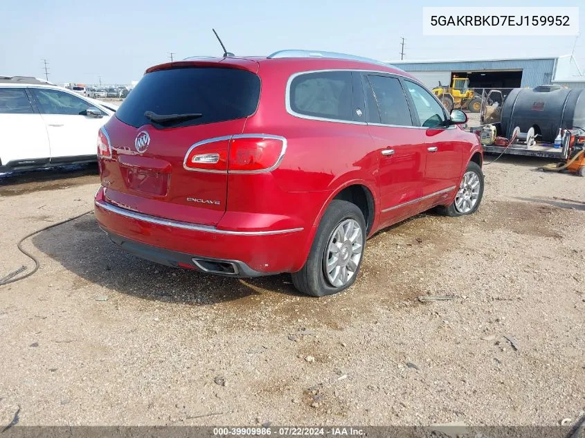 2014 Buick Enclave Leather VIN: 5GAKRBKD7EJ159952 Lot: 39909986