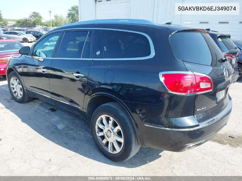 2014 Buick Enclave Leather VIN: 5GAKVBKD6EJ349074 Lot: 40068973