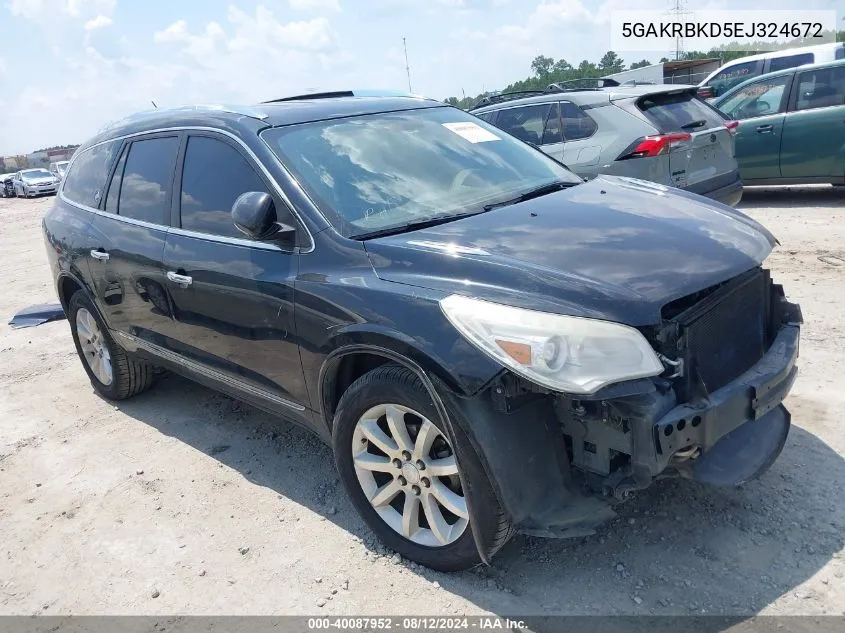 2014 Buick Enclave Leather VIN: 5GAKRBKD5EJ324672 Lot: 40087952