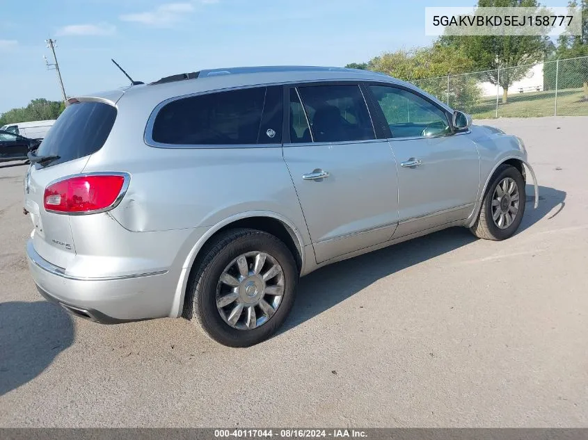 2014 Buick Enclave Leather VIN: 5GAKVBKD5EJ158777 Lot: 40117044