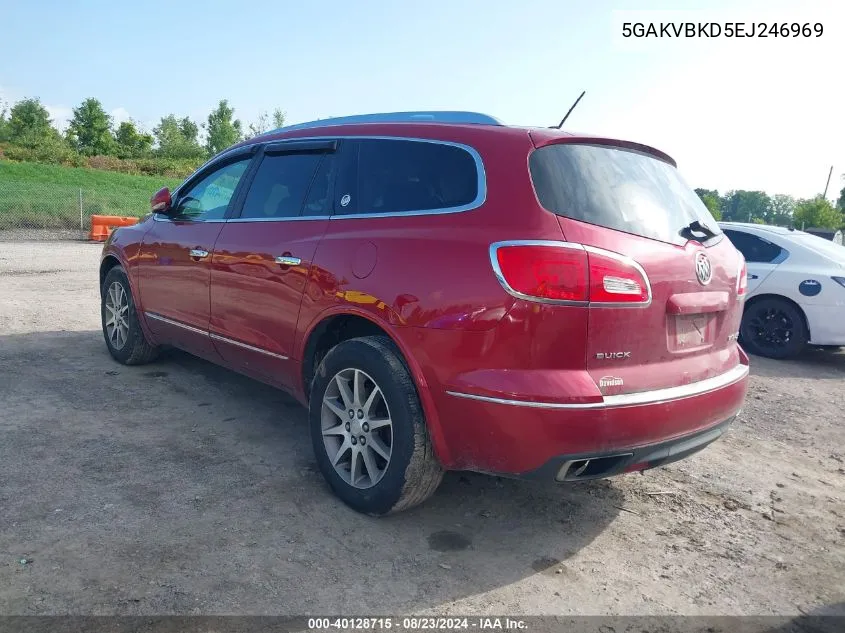 5GAKVBKD5EJ246969 2014 Buick Enclave Leather