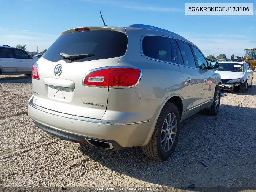 2014 Buick Enclave VIN: 5GAKRBKD3EJ133106 Lot: 40229808