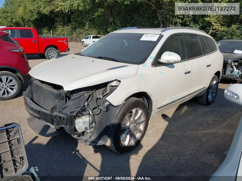 2014 Buick Enclave VIN: 5GAKRBKD7EJ137272 Lot: 40274267