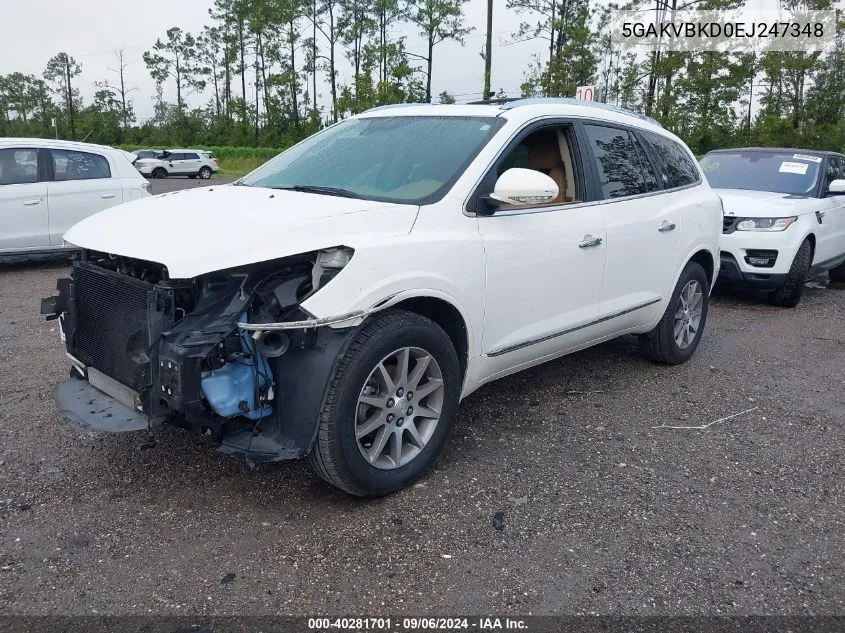 2014 Buick Enclave VIN: 5GAKVBKD0EJ247348 Lot: 40281701