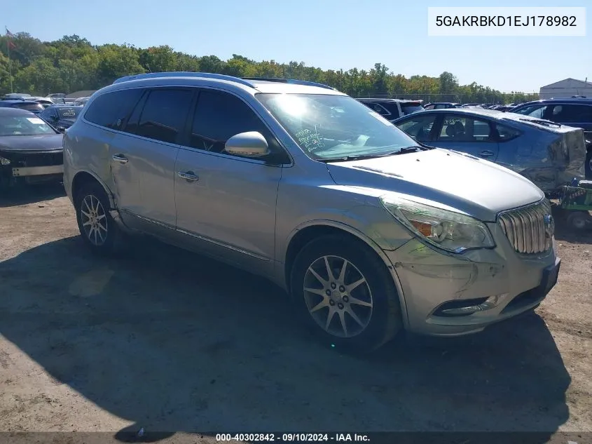 2014 Buick Enclave VIN: 5GAKRBKD1EJ178982 Lot: 40302842