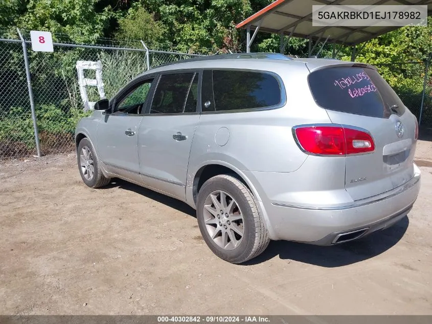 2014 Buick Enclave VIN: 5GAKRBKD1EJ178982 Lot: 40302842