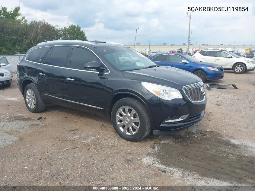 2014 Buick Enclave Leather VIN: 5GAKRBKD5EJ119854 Lot: 40358808