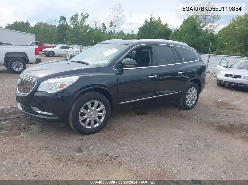 2014 Buick Enclave Leather VIN: 5GAKRBKD5EJ119854 Lot: 40358808