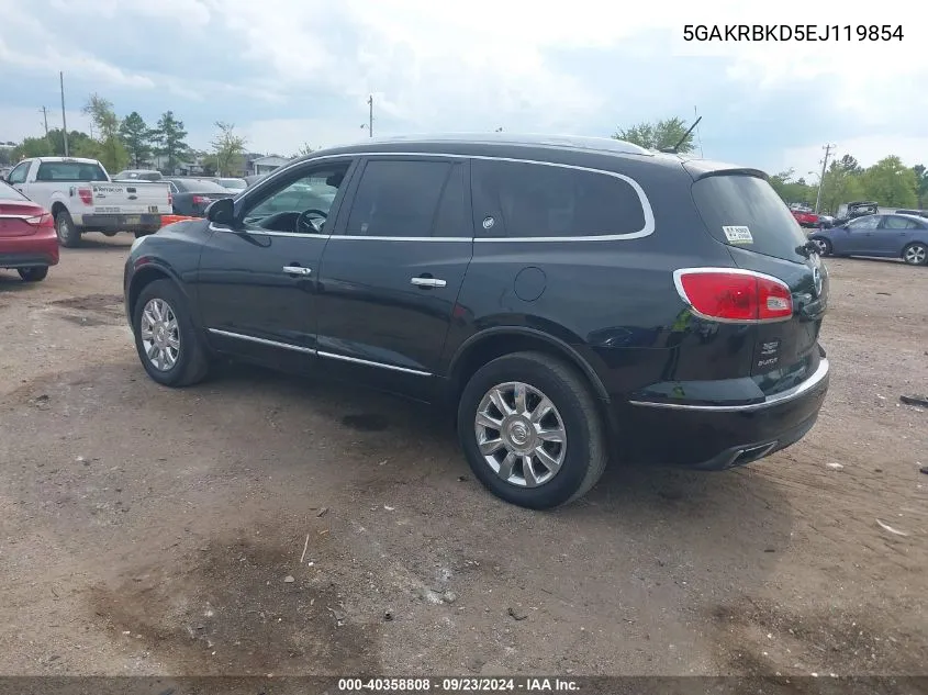 2014 Buick Enclave Leather VIN: 5GAKRBKD5EJ119854 Lot: 40358808