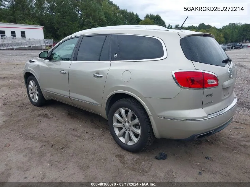 2014 Buick Enclave Premium VIN: 5GAKRCKD2EJ272214 Lot: 40366370