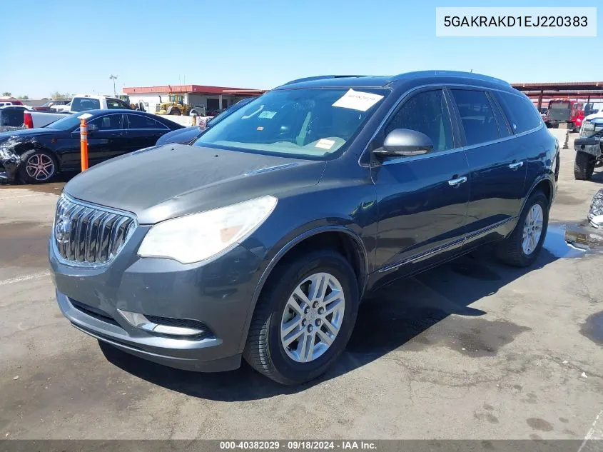 2014 Buick Enclave Convenience VIN: 5GAKRAKD1EJ220383 Lot: 40382029