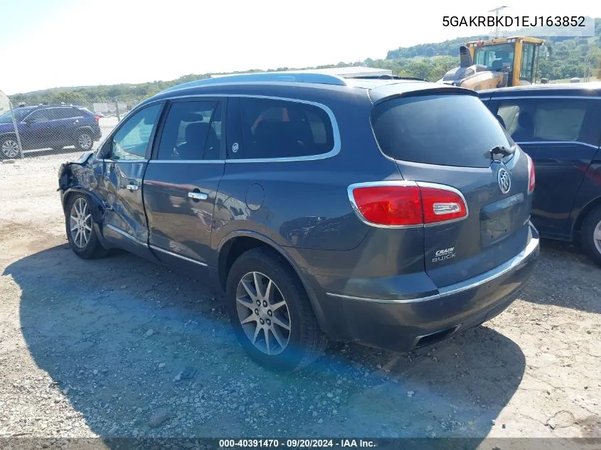 2014 Buick Enclave Leather VIN: 5GAKRBKD1EJ163852 Lot: 40391470