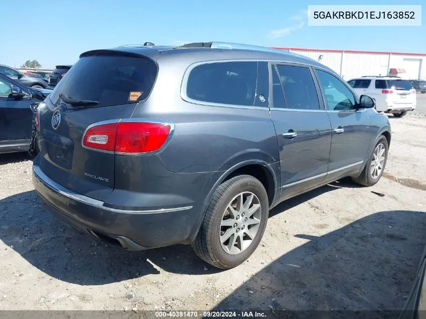 2014 Buick Enclave Leather VIN: 5GAKRBKD1EJ163852 Lot: 40391470