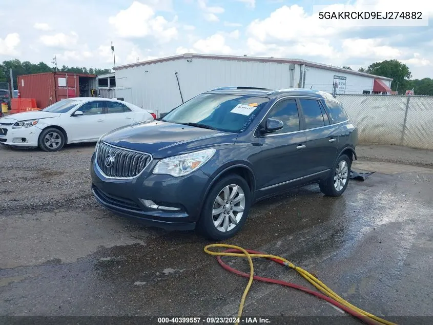 2014 Buick Enclave Premium VIN: 5GAKRCKD9EJ274882 Lot: 40399557