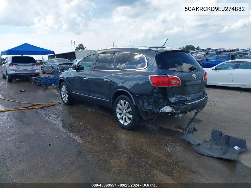 2014 Buick Enclave Premium VIN: 5GAKRCKD9EJ274882 Lot: 40399557