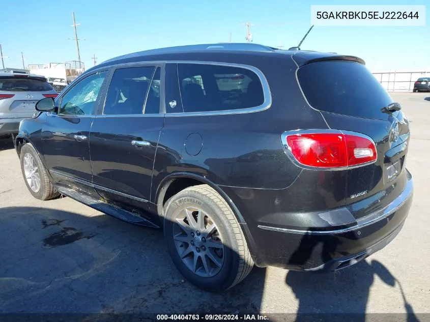 2014 Buick Enclave Leather VIN: 5GAKRBKD5EJ222644 Lot: 40404763