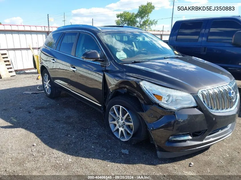 2014 Buick Enclave Leather VIN: 5GAKRBKD5EJ350883 Lot: 40406545