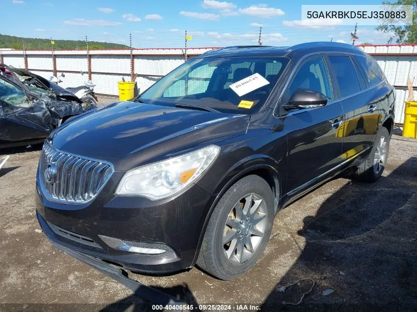 2014 Buick Enclave Leather VIN: 5GAKRBKD5EJ350883 Lot: 40406545