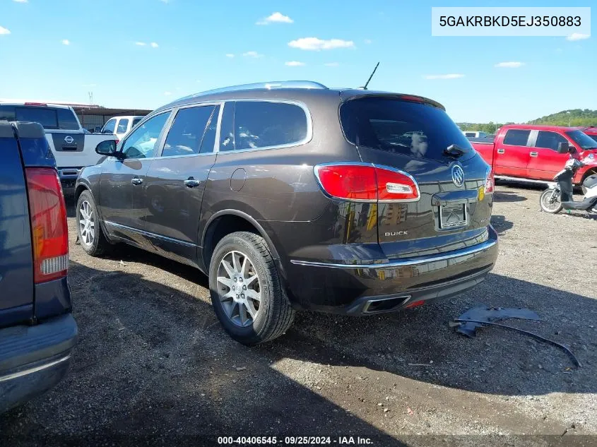 2014 Buick Enclave Leather VIN: 5GAKRBKD5EJ350883 Lot: 40406545