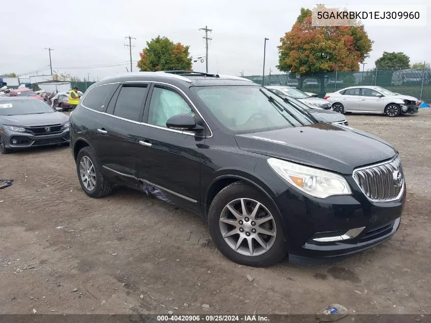 2014 Buick Enclave Leather VIN: 5GAKRBKD1EJ309960 Lot: 40420906