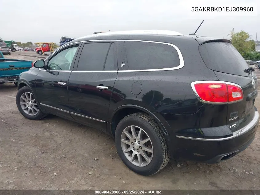 5GAKRBKD1EJ309960 2014 Buick Enclave Leather