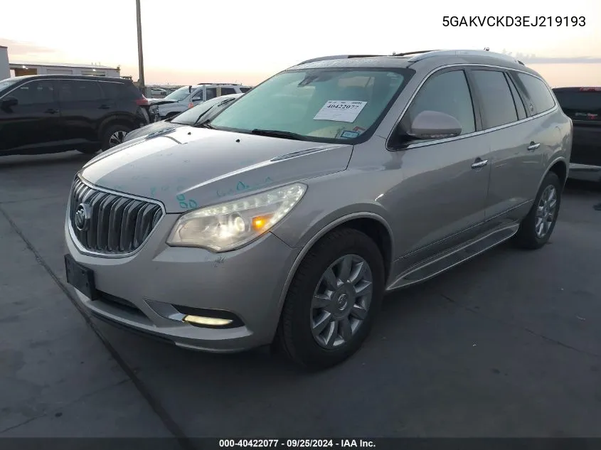 5GAKVCKD3EJ219193 2014 Buick Enclave Premium