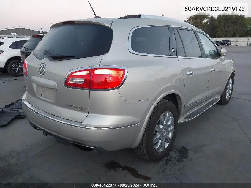 5GAKVCKD3EJ219193 2014 Buick Enclave Premium