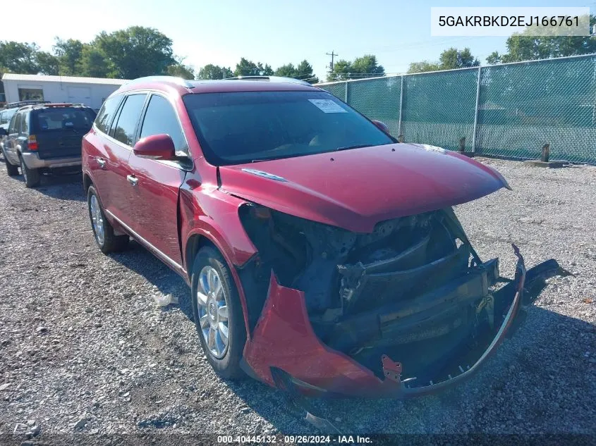 2014 Buick Enclave VIN: 5GAKRBKD2EJ166761 Lot: 40445132