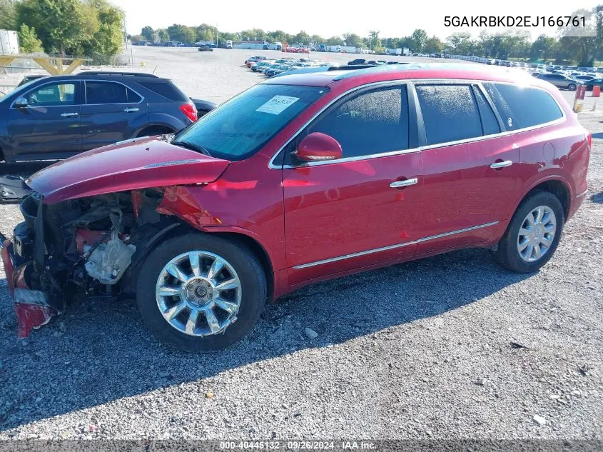 2014 Buick Enclave VIN: 5GAKRBKD2EJ166761 Lot: 40445132