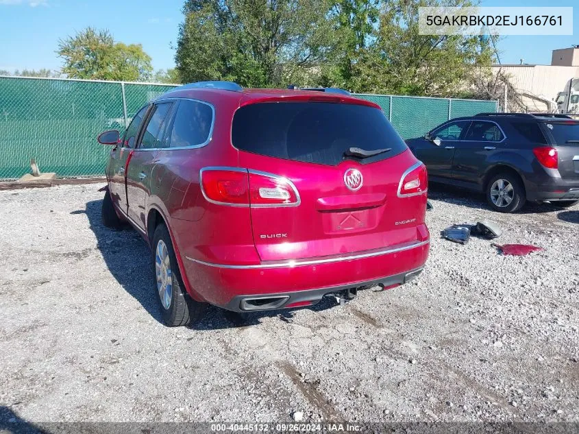 2014 Buick Enclave VIN: 5GAKRBKD2EJ166761 Lot: 40445132