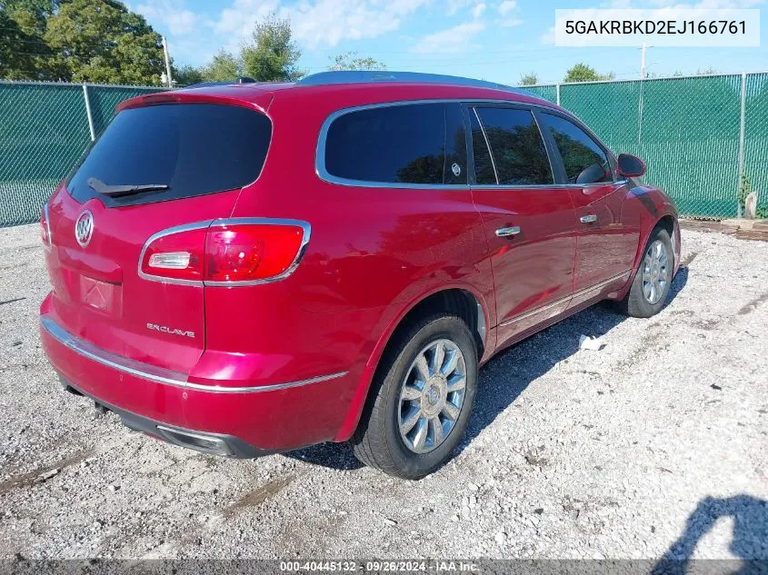 2014 Buick Enclave VIN: 5GAKRBKD2EJ166761 Lot: 40445132