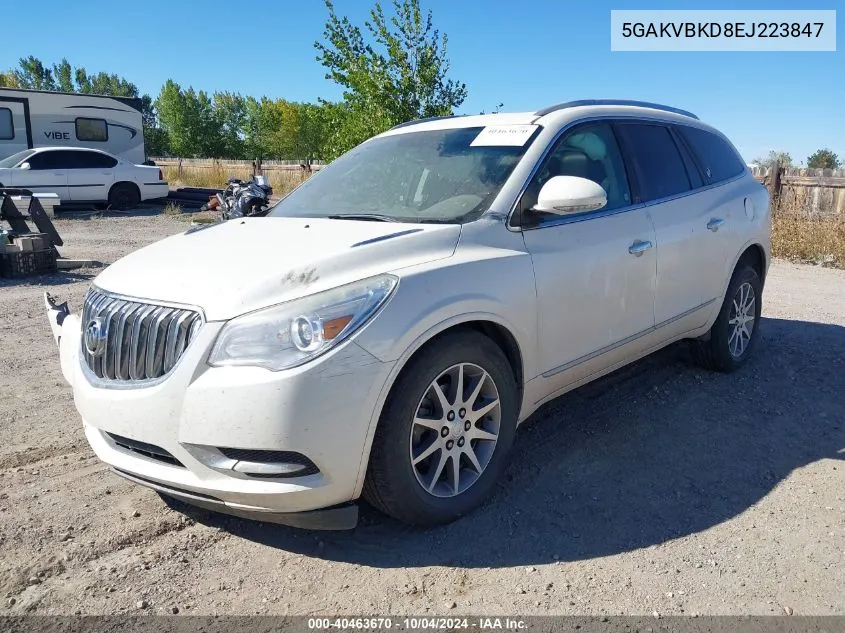 2014 Buick Enclave Leather VIN: 5GAKVBKD8EJ223847 Lot: 40463670