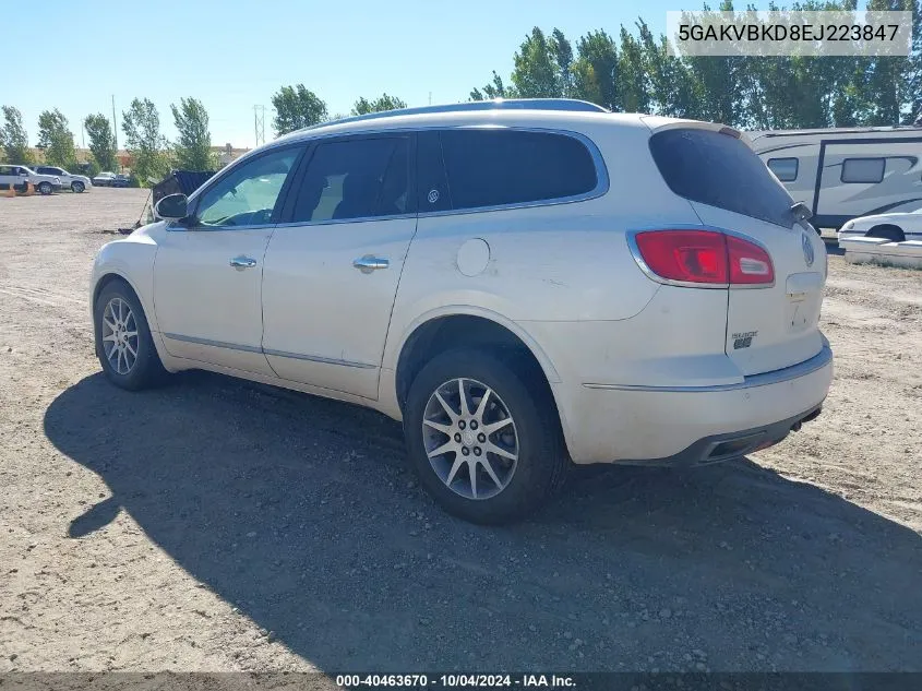 2014 Buick Enclave Leather VIN: 5GAKVBKD8EJ223847 Lot: 40463670