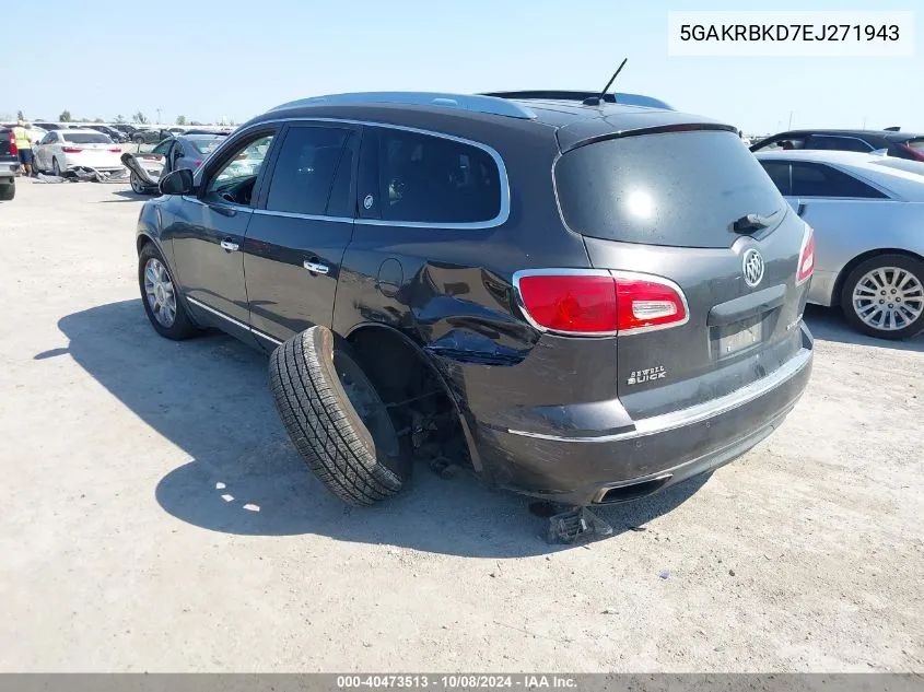 2014 Buick Enclave Leather VIN: 5GAKRBKD7EJ271943 Lot: 40473513