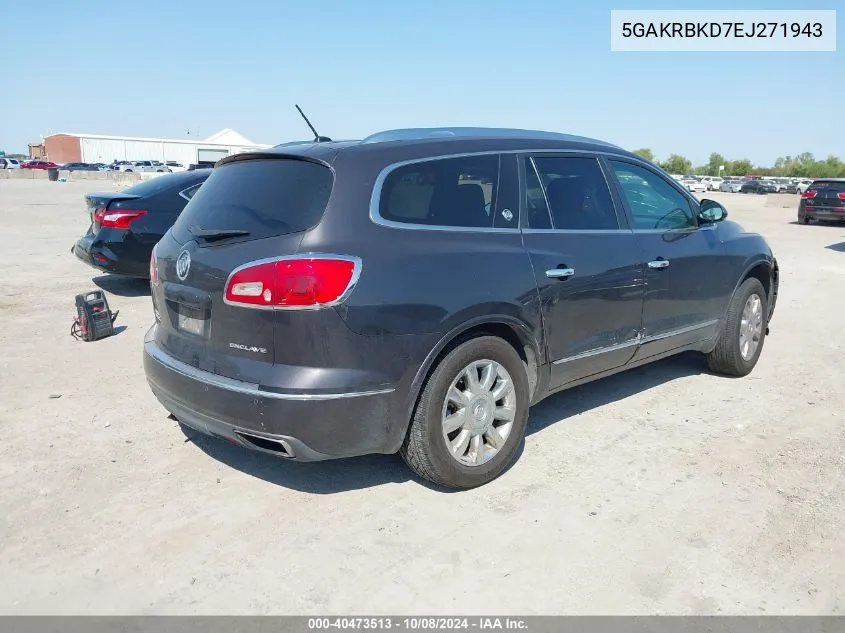 2014 Buick Enclave Leather VIN: 5GAKRBKD7EJ271943 Lot: 40473513