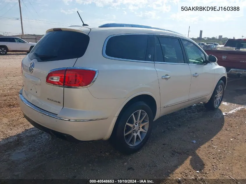 2014 Buick Enclave Leather VIN: 5GAKRBKD9EJ160388 Lot: 40548653