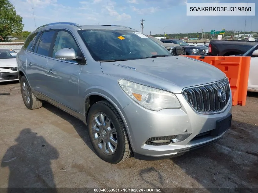 2014 Buick Enclave VIN: 5GAKRBKD3EJ319860 Lot: 40563531