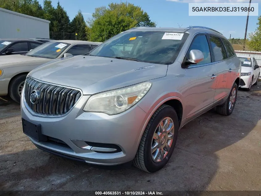 2014 Buick Enclave VIN: 5GAKRBKD3EJ319860 Lot: 40563531